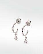 Cherry Blossom Silver Hook Earrings