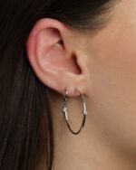 Cherry Blossom Silver Hook Earrings - Image 3