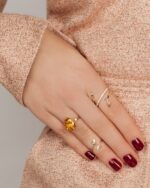 Diamond Open Leaf Ring - Image 2