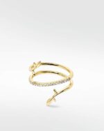 Diamond Triple Wrap Ring - Image 4