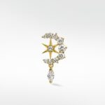 Entwined Diamond Moon and Star Stud