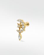 Entwined Diamond Moon and Star Stud - Image 3