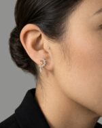 Entwined Diamond Moon and Star Stud - Image 2