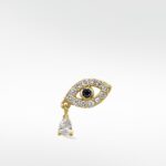 Evil Eye with Single Diamond Drop (Protection)