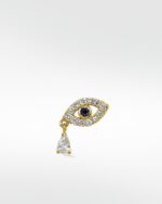 Evil Eye with Single Diamond Drop (Protection)