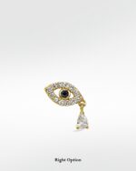 Evil Eye with Single Diamond Drop (Protection) - Image 5