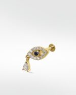 Evil Eye with Single Diamond Drop (Protection) - Image 4