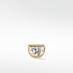 Half Moon Shield Diamond Earring