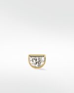 Half Moon Shield Diamond Earring