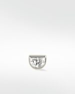 Half Moon Shield Diamond Earring - Image 2
