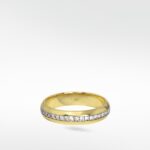 Horizon Band Ring with Diamonds