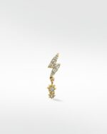 Lightening Bolt with Diamond Drop Stud