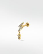 Lightening Bolt with Diamond Drop Stud - Image 3