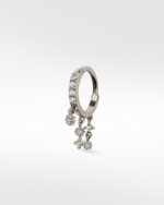 Modernist Celestial Drop Hoop