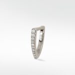 Modernist Graduating Pave Hoop