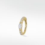 Modernist Marquise Pave Hoop