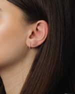 Night Wanderer Gold Hoop Earrings - Image 3