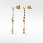 Passionflower Vine Gold Chain Earrings