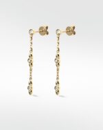 Passionflower Vine Gold Chain Earrings