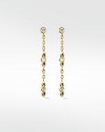 Passionflower Vine Gold Chain Earrings - Image 2