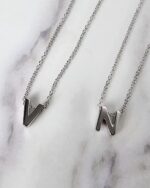 Silver Alphabet Necklace - Image 4