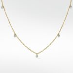 The Delicate Floating Diamond Station Necklace
