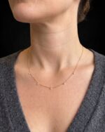 The Delicate Floating Diamond Station Necklace - Image 2