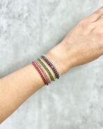 The Everyday Stackable Blue Sapphire Tennis Silver Bracelet - Image 5