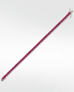 The Everyday Stackable Ruby Tennis Silver Bracelet - Image 2