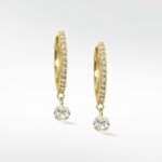 The Floating Diamond Brilliant Drop Hoops