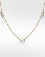 The Triple Floating Diamond Necklace - Image 4