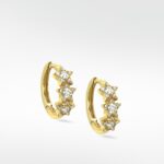 Tri-Omega Gold Earrings