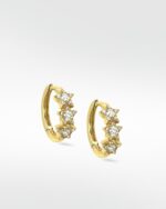 Tri-Omega Gold Earrings