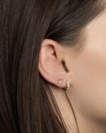 Tri-Omega Gold Earrings - Image 2
