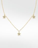 Tri-Star Gold Necklace
