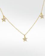 Tri-Star Gold Necklace - Image 7