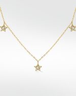 Tri-Star Gold Necklace - Image 4