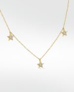Tri-Star Gold Necklace - Image 2