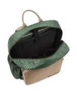 The Ain Backpack in Green and Cream - Image 3