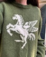 Boxy Pegasus Baby Alpaca Wool Jumper - Image 4
