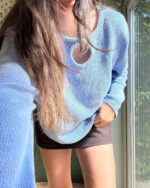 Sylvie Sweater In Blue Organic Cotton
