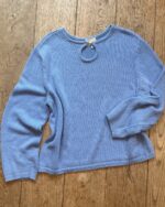 Sylvie Sweater In Blue Organic Cotton - Image 6