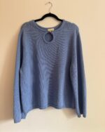 Sylvie Sweater In Blue Organic Cotton - Image 4
