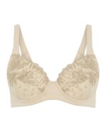 Ashley - Silk & Organic Cotton Embroidery Supportive Plunge Bra - Image 5