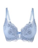 Ashley - Silk & Organic Cotton Embroidery Supportive Plunge Bra - Image 3