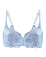 Ashley - Silk & Organic Cotton Embroidery Supportive Plunge Bra - Image 4
