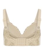 Ashley - Silk & Organic Cotton Embroidery Supportive Plunge Bra - Image 6