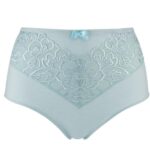 Coral - Silk & Organic Cotton Full Brief in Aqua Blue