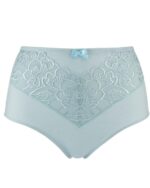 Coral - Silk & Organic Cotton Full Brief in Aqua Blue