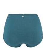 Coral - Silk & Organic Cotton Full Brief in Peacock Blue - Image 2